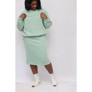 (SIZE UP ONE SIZE) | Curvy Fit 48/50 Hip Options (Tagged 3X/4X) | Signature Sweatshirt & Skirt Matching Set