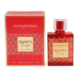 House of Morais Blissful Rouge Eau de Parfum for Women 100ml Woody Amber Spicy Aromatic Fragrance with Saffron Jasmine Notes Regular Edition