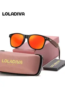 LOLADIVA 1 Piece Refined Functional Full Frame Sunglasses Suitable For All Face Shapes Square Frame Sunglasses UV400