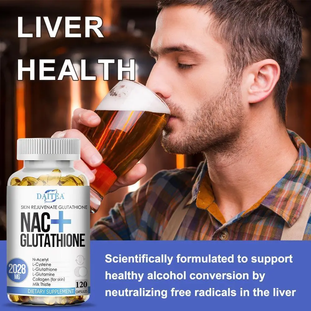 Daitea NAC + Glutathione Health Supplement, Supports Skin Health,Supports Liver Health, 120 Capsules - TikTok Shop Daitea NAC + Glutathione Health Supplement, Supports Skin Health,Supports Liver Health, 120 Capsules - TikTok Shop