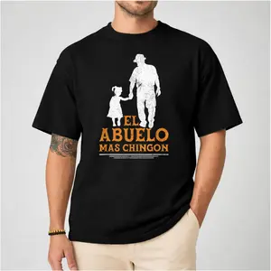 Made In USA, El Abuelo Mas Chingon Tshirt, Funny Spanish Grandpa Gift Tee, Latino Family Humor Outfit, Mexican Pride Clothing, Abuela Abuelo Appreciation Present, Casual Unisex Style