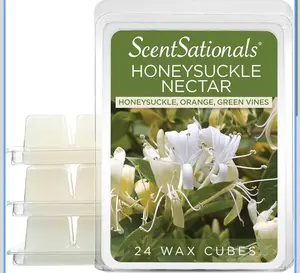 Scentsationals Wax Melts, Wax Cubes Strong Scent - Honeysuckle Nectar - 4PK Candle Decor