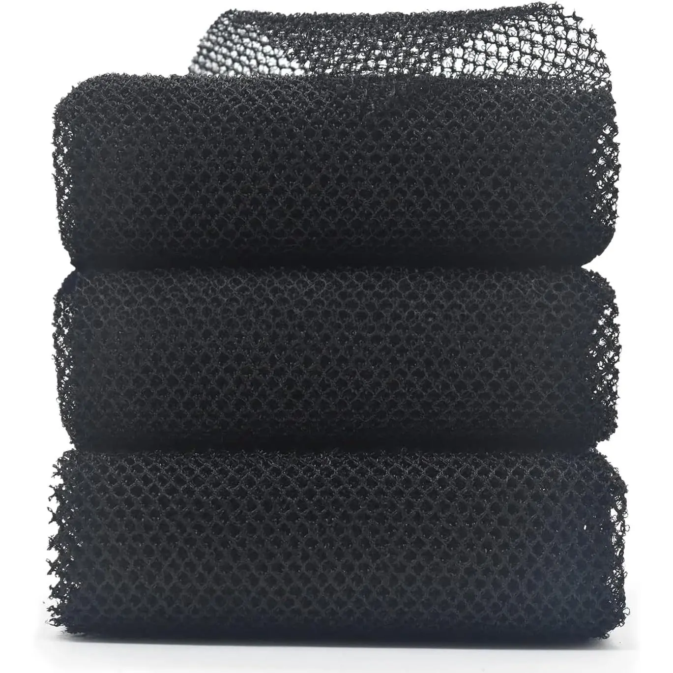 3 count   Net for ,  Net Sponge,  Wash Net,  Shower Net,  Bath Sponge Scrubbing Rag Net Exfoliation,   Scrubber (3 Black)