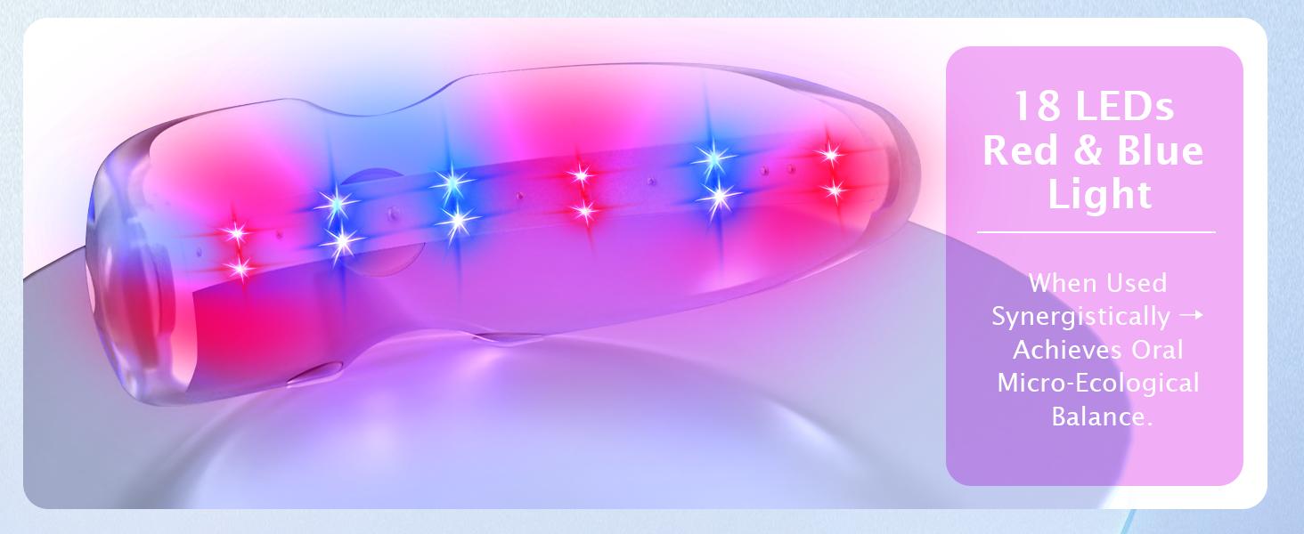 Red Light Therapy Device for Oral Care, 660nm Red & 850nm Near Infrared LED for Gum Disease Treatment, Relieves Bleeding Gums & Tooth Sensitivity, Whitens Teeth & Freshens Breath, Medical Grade with Portable Storage Case