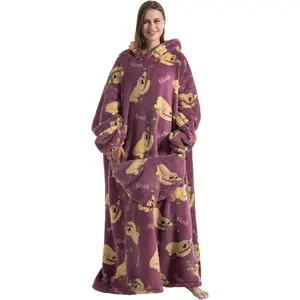 Blanket Hoodie, Long Hooded Blanket Sweatshirt as Birthday Gifts for Women Men, Long Wearable Blanket for Women MenGift