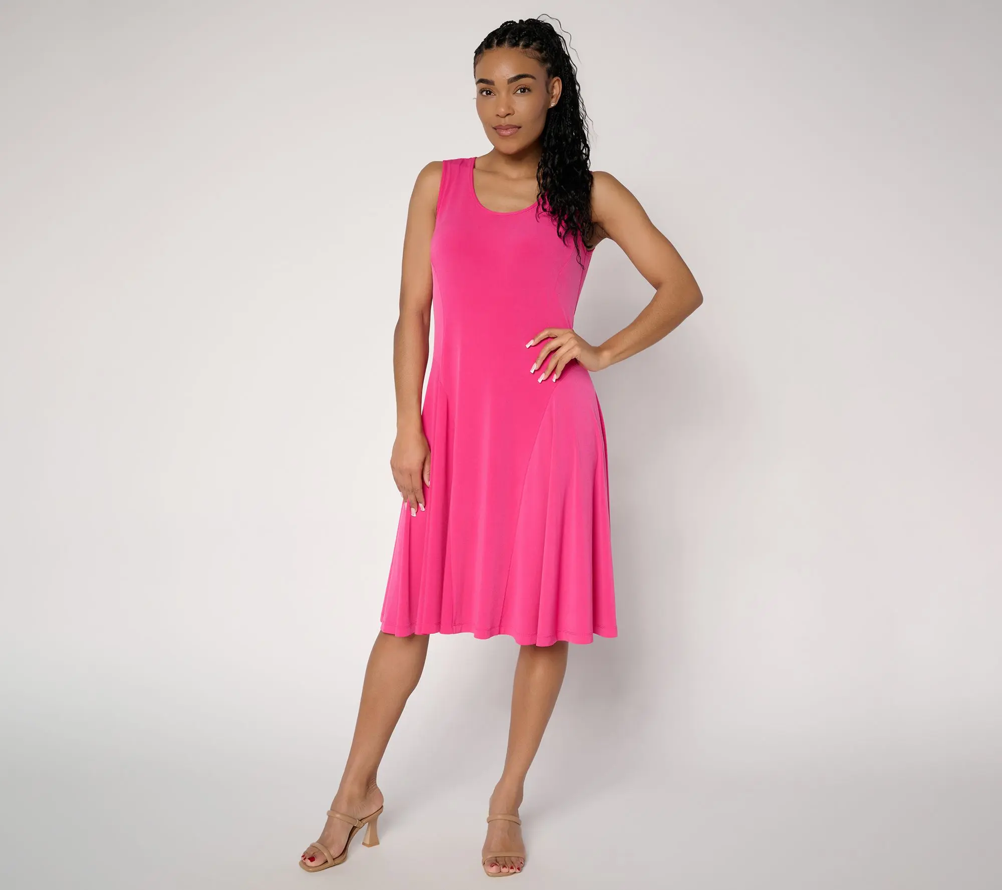 Susan Graver Regular Liquid Knit Sleeveless Dress