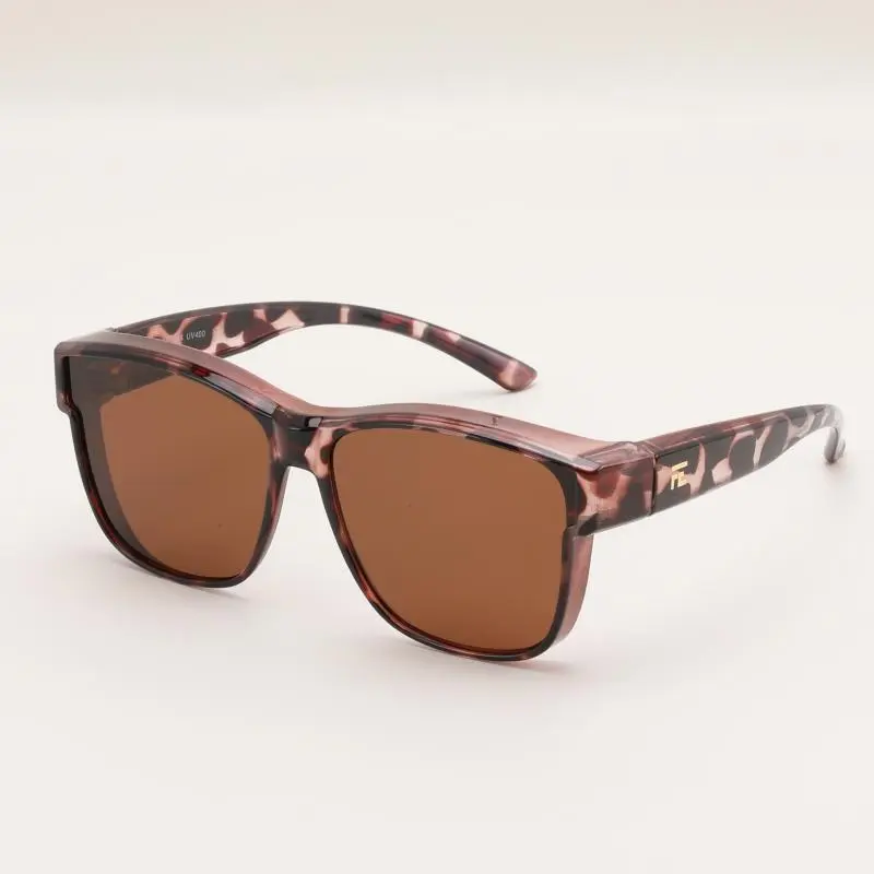 Khaki leopard frame - polarizing brown