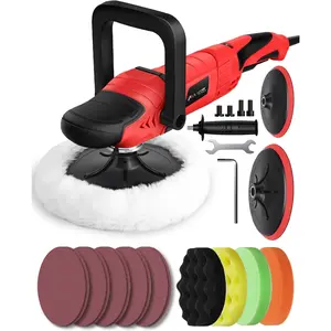 Buffer Polisher, 6 Variable Speed 1000-3500 RPM, Rotary Buffer Waxer Kit with 6-inch and 7-Inch Backing Plate, 1200W  Polisher for  Detailing, Polishing, Waxing