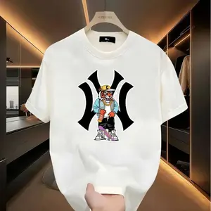 2025 Fashion Tiger Design, Hip-hop Style T-shirt, Suitable for Men, Women, Moms and Friends, Couple Style, Fashionable and Loose, Youthful and Energetic, Men's Short Sleeve Round Neck Street Style T-shirt for Summer and Spring