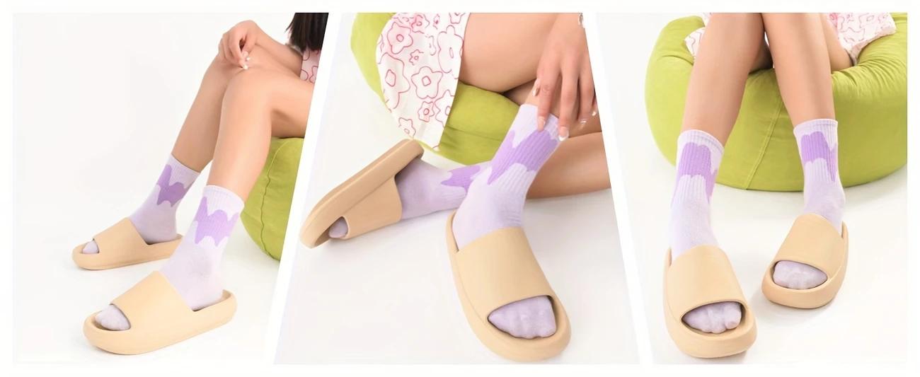 Cloud Slippers for Women and Men, Super Soft with Anti-Skid Sole. These ultra-comfortable, thick sole slides are perfect for indoor and outdoor use, providing ultimate comfort, support, and slip resistance. Ideal for lounging, beach trips, and showers.