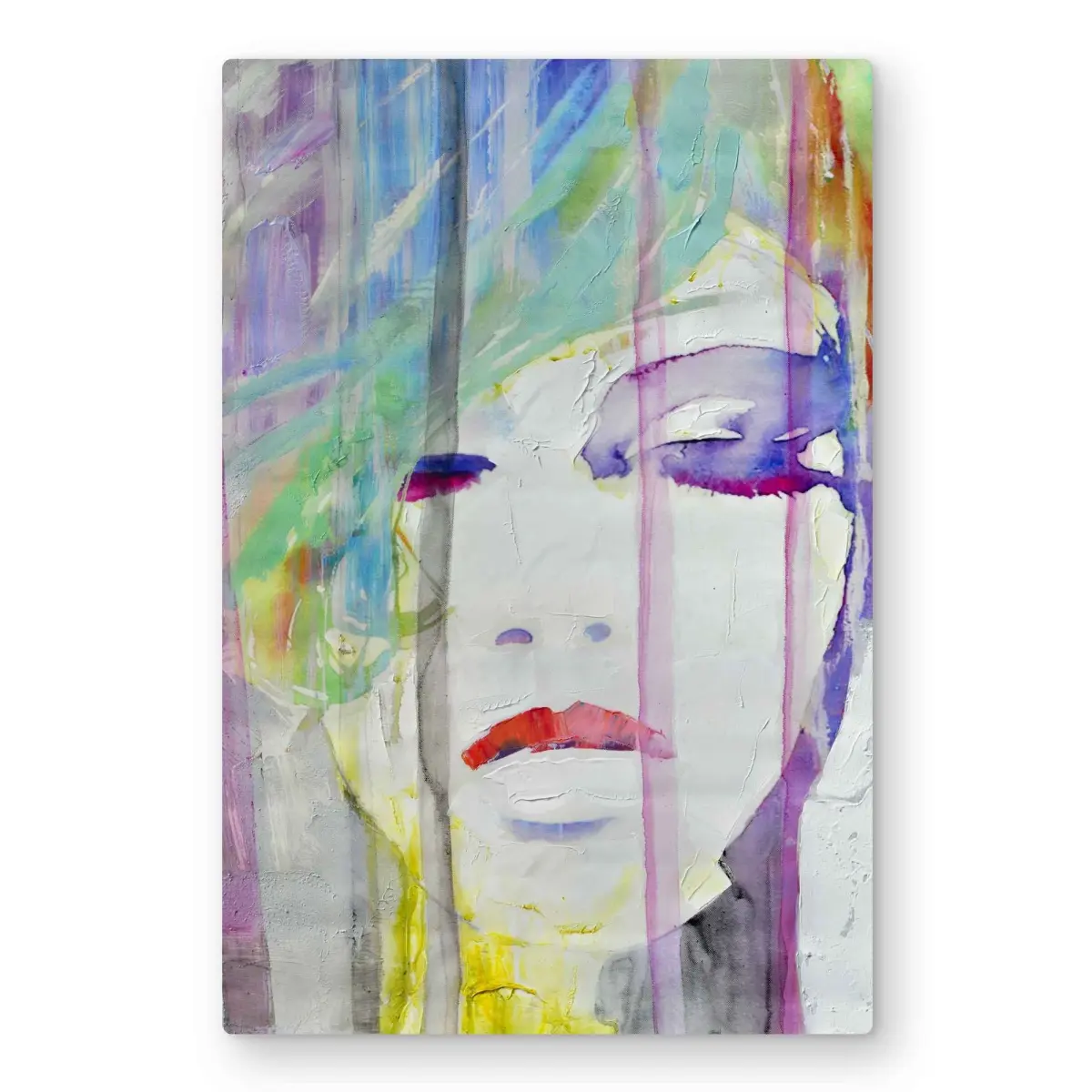 Begin Home Decor C1MP2030P0MDJZ 20 x 30 in. Abstract Colorful Portrait Wall Art - Contemporary Figurative Metal Print