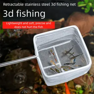 Aquarium Fish Net with Stainless Steel Telescopic Handle for Precise Fish Capture