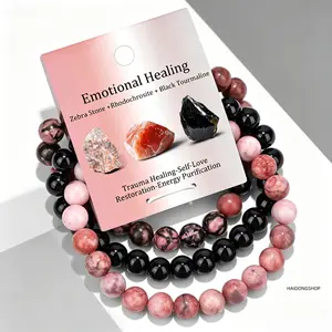 Women’s gemstone bracelet set, 8 mm elastic stretch crystal stone stackable wrist jewelry, spiritual emotional self-healing beaded bands, trendy layering accessory, sentimental birthday gift for everyday casual self-care wear