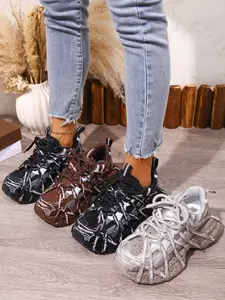 Glam Party Sneakers | Full Rhinestone Embellishment | Perfect for Raves & Night Out! #RaveFashion #PartyShoes