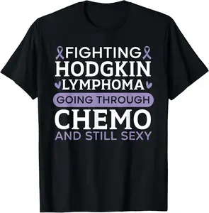100% cotton Unisex Hodgkin's Lymphoma Warrior Disease Lymphoma Cancer T-Shirt