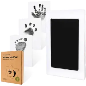 1-Pack Inkless Baby Hand and Footprint Kit - Mess Free Ink Pad for Newborn Keepsake, Dog Nose & Paw Print Kit, Clean Touch Ink Pad for Baby Hand & Footprints, Ideal New Mom Gifts