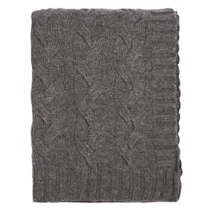 The Dark Grey Merino Wool Throw