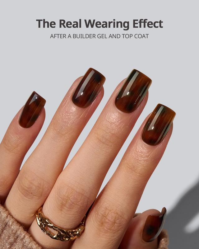 Press on Nails - 96pcs Tortoise Shell Collection Square or Almond or Coffin Stiletto and Oval Tips, Tortoise Shell Collection Soft Gel False Nail, Soak Off Acrylic Fake Nails Extensions