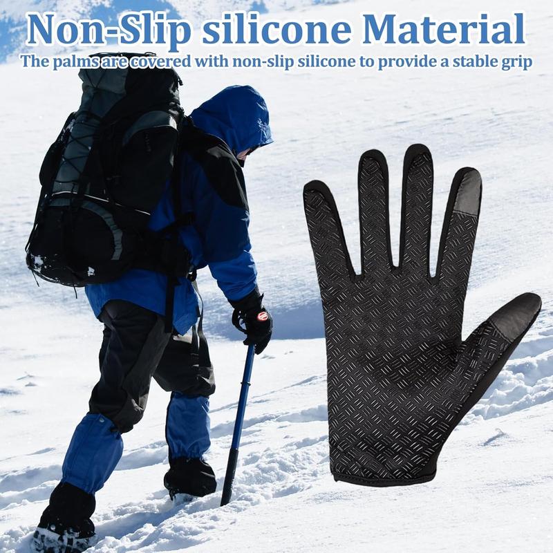  Dazone Warm Winter Gloves Unisex Windproof Waterproof Touchscreen Running Gloves Non-Slip Thermal Gloves for Men Women Running Driving Cycling Climbing Hiking