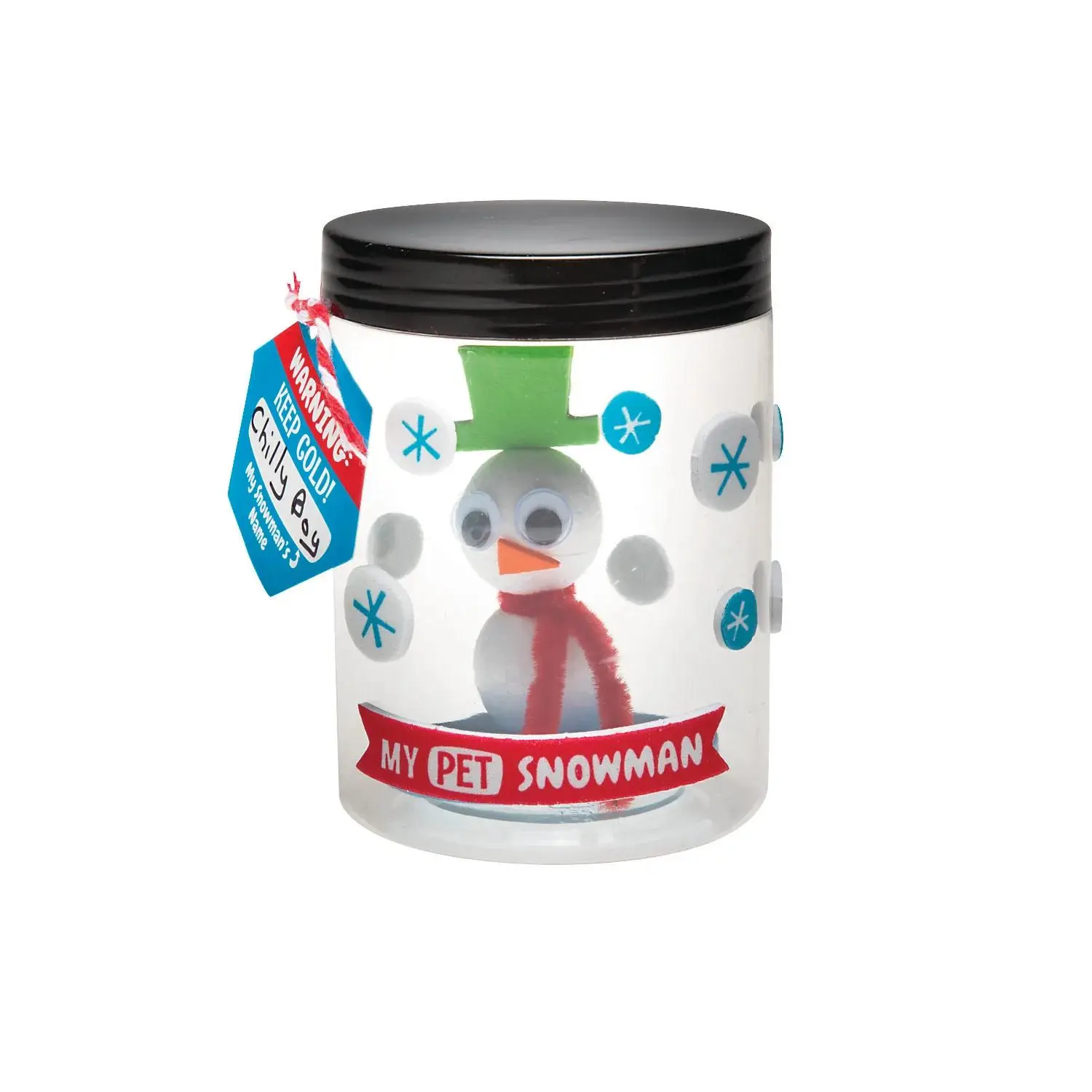 3" x 4" Pet Styrofoam Snowman in a Jar Winter Craft Kit - Makes 6