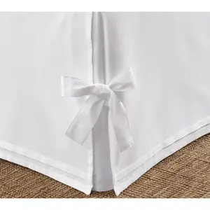 Laura Ashley Solid White King Tailored Bedskirt