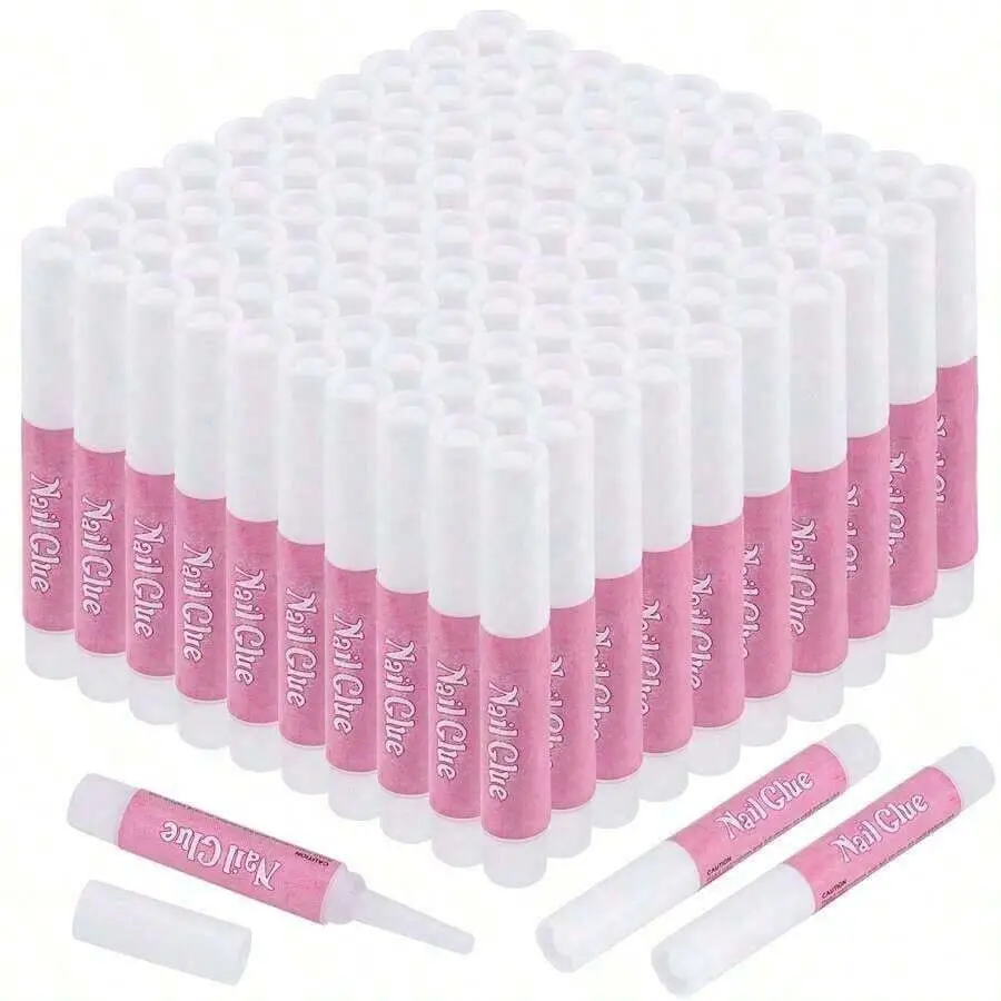30PCS Acrylic Nail Tips Adhesive Super Bond Long Lasting Glue for DIY Nail Art, 2gBottle