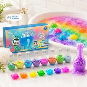 [Mega 8-Pack] Kids Bubble Bath Powder Gift Set with Surprise Toy Soap Inside | Natural Fizzy Sensory Bath Dust with Secret Colorful Tortoise Soaps for Boys & Girls