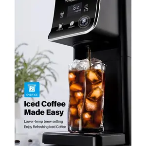 Maker Hot & Iced With Bold Serve Coffee Maker For Grounds,52 Oz Removable Water Tank,6-14 Oz Brew Cup Coffee Machine With Reusable Filter, White