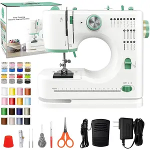 Sewing Machine with 16 Built-in Stitches, Mini Sewing Machine for Beginners with Sewing Kit, Portable Sewing Machine with  , 2 Speed, Storage Drawer, DIY & Clothing Repair, Green