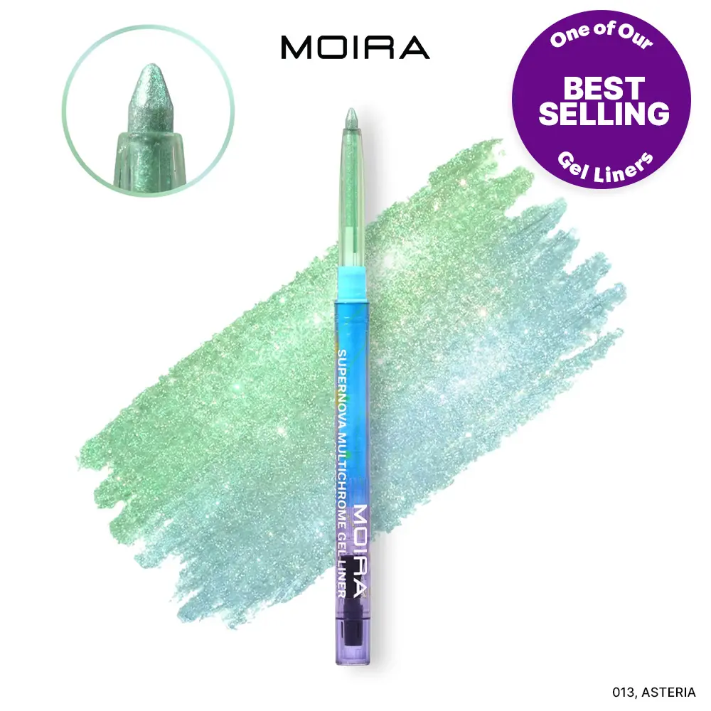 MOIRA | Supernova Multichrome Gel Eyeliner (013, Asteria) | Smooth Glide Gel Formula with Built-In Sharpener, Water & Smudge-Proof up to 12HR