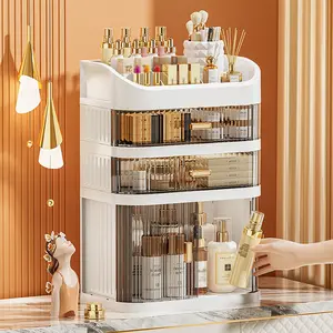 Makeup Storage Box, Multi-layer Cosmetic Organizer, Large Capacity Storage Box for Bathroom, Bedroom, Living Room, Cosmetics Organizer Storage