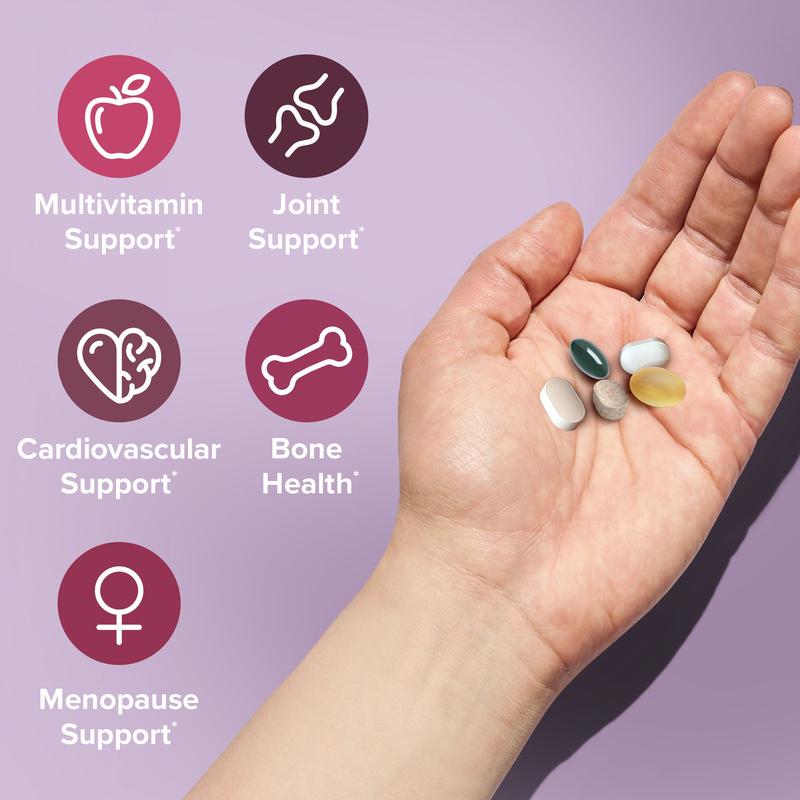 GNC 2-Pack Bundle: Women's 50+ Vitapak,60 day supply, 5-IN-1, Multivitamin, Overall Wellness, healthcare, Dietary, New Year New Me Stack