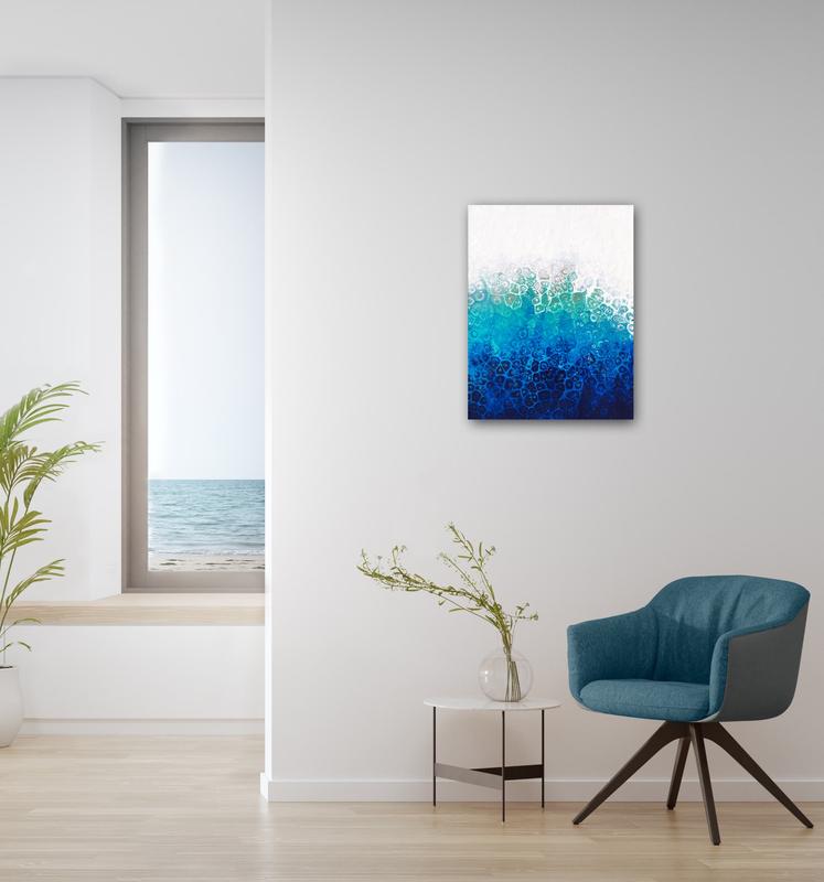 High Tide 18x24x1.5 Canvas Abstract Artwork Inspired by Nature's Patterns in Acrylic Paint for Room Decoration and Wall Ornaments Universe Artistic Photo Print