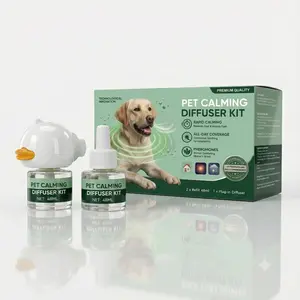Pet Calming Diffuser Kit – Pheromone Technology for Stressful Situations – Drug‑Free, Continuous Coverage – 2 Refills (48ml each) + 1 Plug‑in Diffuser – For Dogs & Cats – Vet Recommended