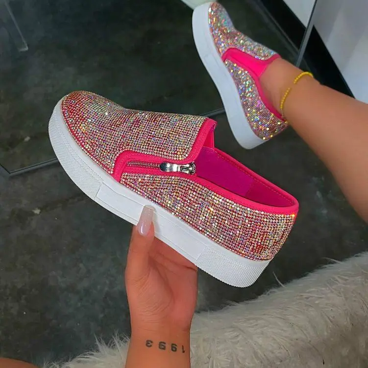 Rhinestone Flat Shoes
