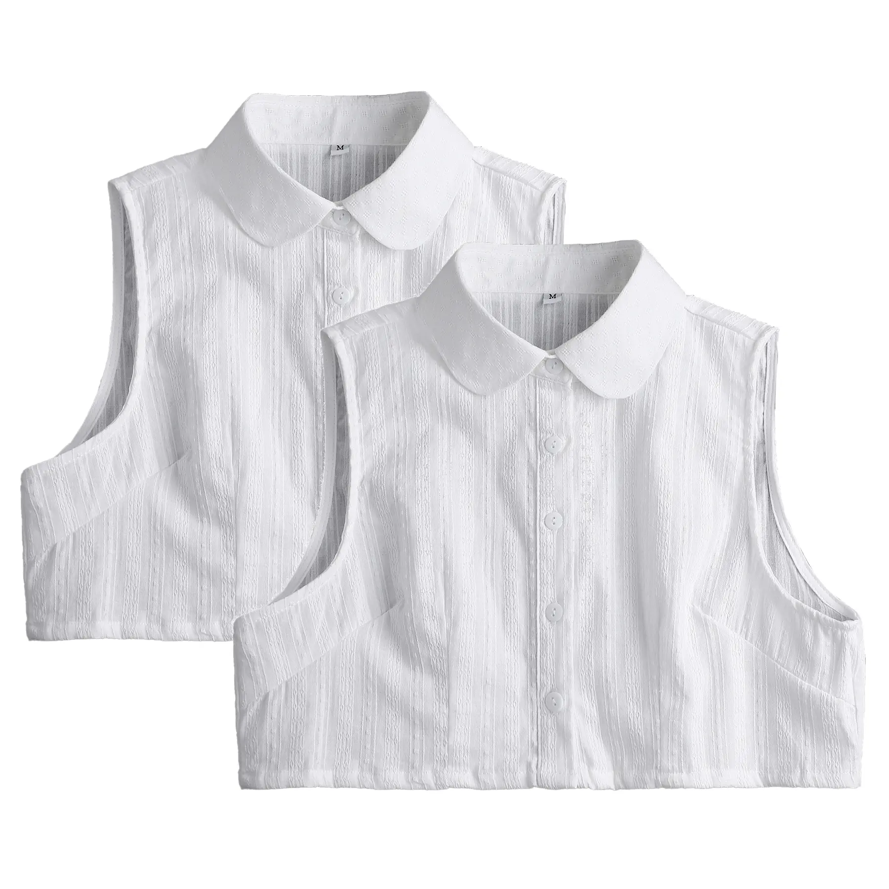 white round collar-2pcs