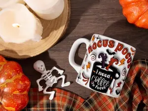 Hocus Pocus I need Coffee to Focus Mug, 3D Hocus Pocus Mug, 3D Halloween Mug, 11oz Mug & 15oz Mug, Birthday Gift, Funny Friends Gift, Christmas Gift