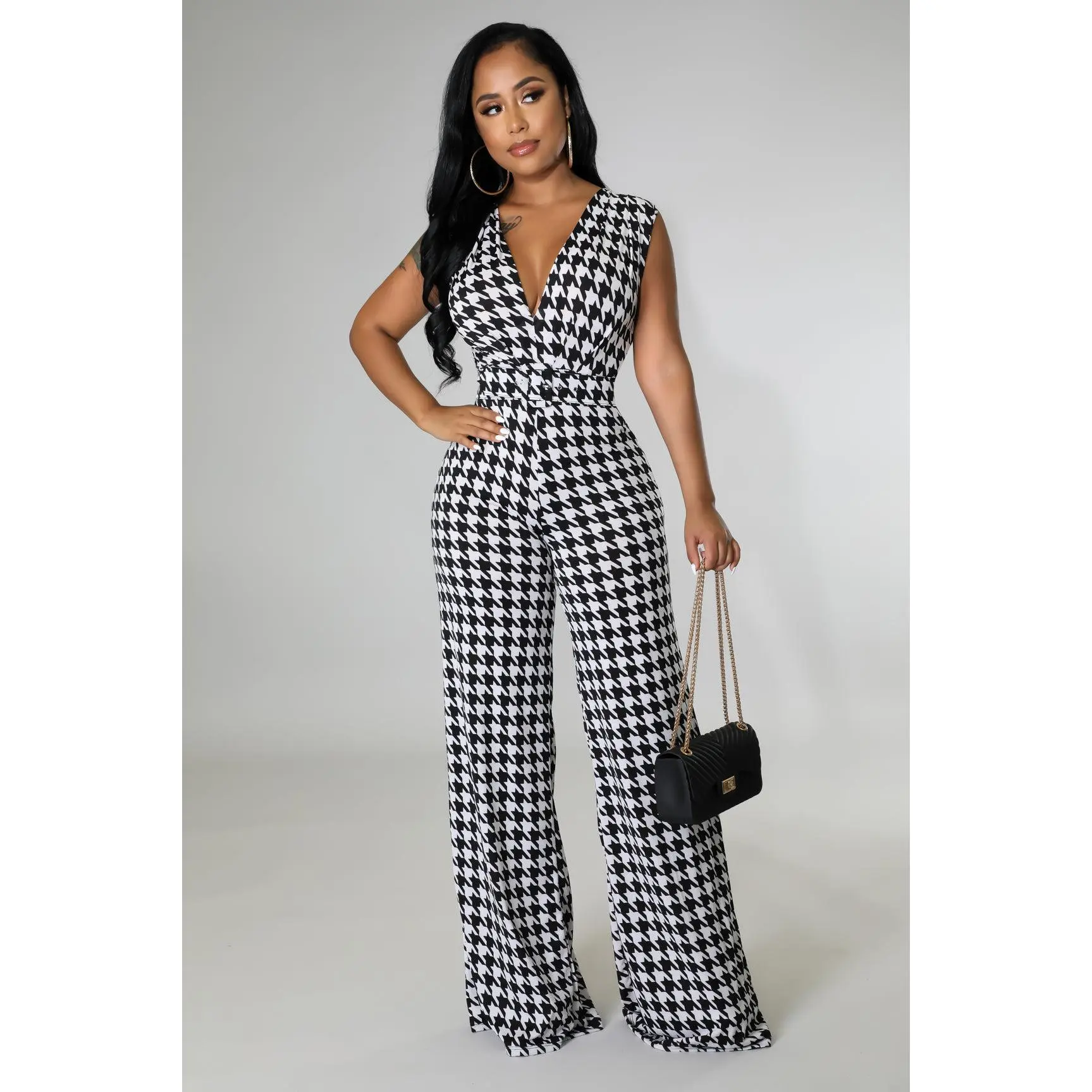 Adore Me Plaid Jumpsuit