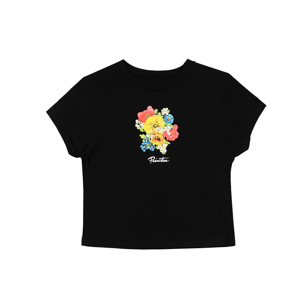 Primitive Skateboarding Women's Printed Short-Sleeve Cotton T-Shirt - Streetwear, Sporty Chic, Comfortable Fabric, Machine Wash Casual Top