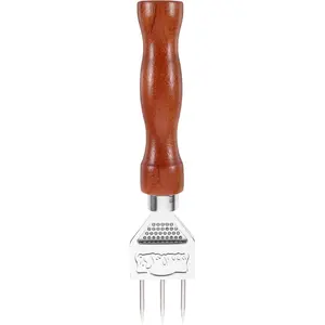 Ice Picks for Breaking Ice,Stainless Steel Ice Breaker with Wooden Handle,Ice Fishing Safety Picks,Easy Grip, Chipper Tool for Kitchen,Bars,Bartender,in Freezer(6.96in)