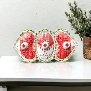 Tatreez Palestinian Breakfast Platter Ceramic Serving