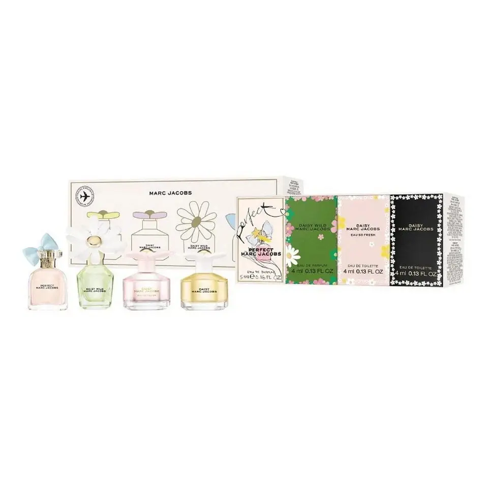 Marc Jacobs Variety 4 Pc Mini Perfume Set for Women Includes Daisy Wild & Eau So Fresh Fragrances
