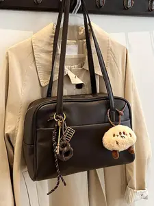 personalized and interesting handbag, with a retro, simple and niche design, practical  versatile with large capacity, fashionable  trendy single-shoulder underarm bag, suitable for daily commuting college students, office workers, etc.