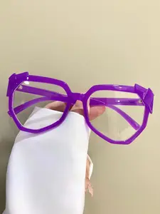 Women's Simple Style Irregular Frame Eyeglasses, Anti-blue Light Eyeglasses, Trendy Casual Eyeglasses for Everyday Use, Fashion Accessories for Outdoor Activities, Trendy Beach Eyewear