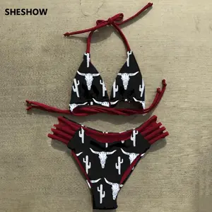 Cowgirl Style Two-Piece Bikini Set For Women - SHESHOW