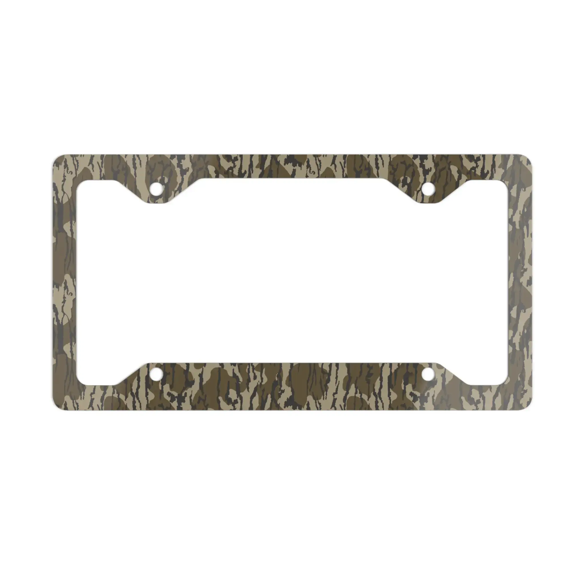 Original Bottomland Everything Bottom Lands Camo Metal License Plate Frame - Car Accessories with Camouflage Design