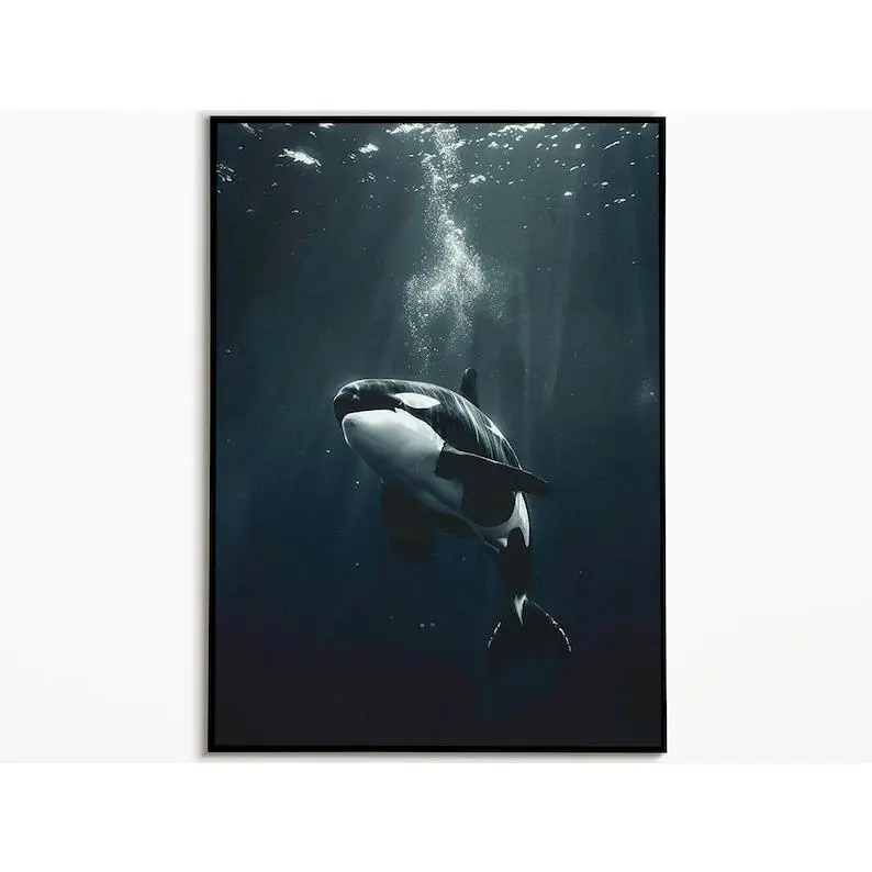 Orca Whale Wall Art,  posterable Wall Art, Ocean Picture Orca Whale, Animal Art, Ocean Art Wall, Marine Life Picture, Killer Whale Poster, Natural Forces