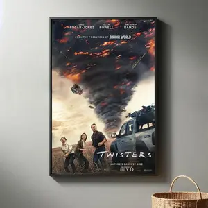 Twisters Movie Poster | High Quality Canvas Print I 2024 Movie Poster | Modern Room Decorative Arts | Popular Film Gift