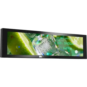 TV LCD 9.16 Black Display Screen -  Suction,9.16'' IPS Panel, 1280x480 Resolution for Static/Dynamic Image Switching, Can be Paired with a Chassis/CPU Liquid Cooler(Black)