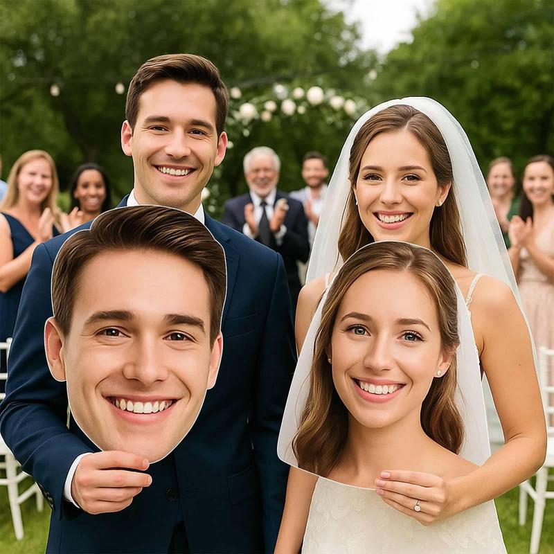 Turn Photo into Giant Big Head Cutout Funny Custom Face Sign for Bachelorette Graduation Pranks Waterproof Handheld Party Prop Made in USA